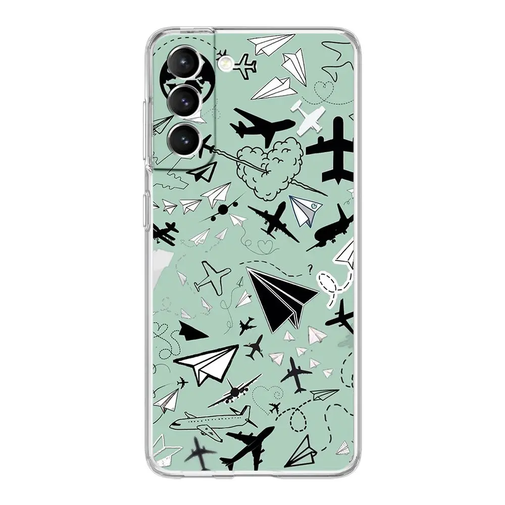 Premium Soft Clear Phone Case with Airplane Design