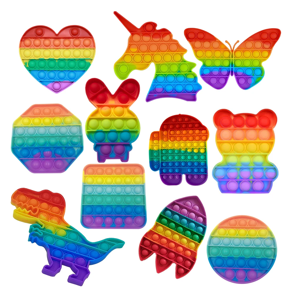 Pop It Spielzeug 5-tlg Set - Antistress Spielzeug Mit Verschiedenen Formen Für Kinder & Erwachsene