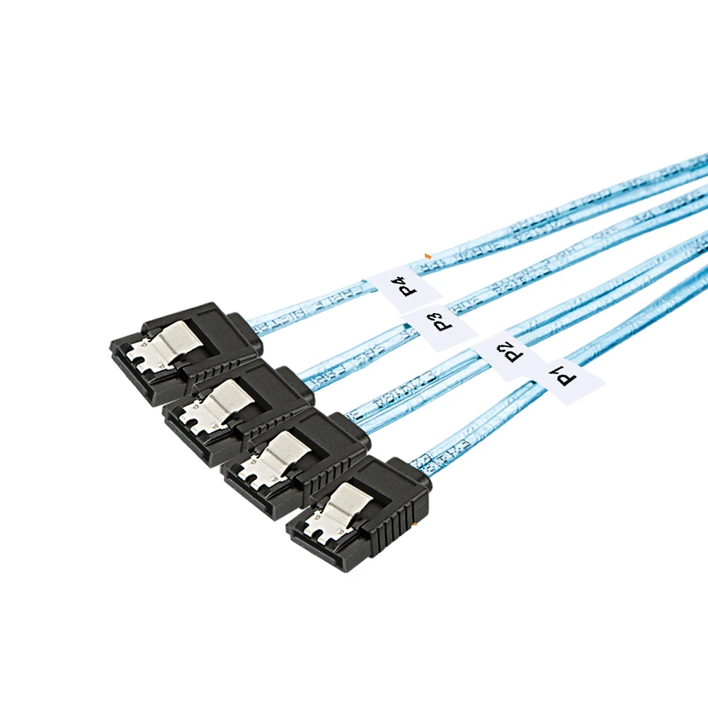 SFF-8643 - SATA, 미니 SAS - SATA 케이블 미니 SAS 브레이크아웃 케이블 SFF 8643 - SATA 미니 SAS HD - SATA SAS - 4X SATA 케이블