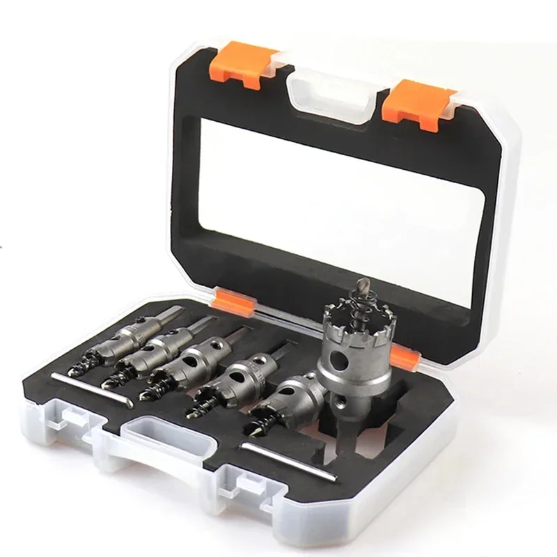 

Набор коронок из нержавеющей стали, комплект из 6 твердосплавных насадок 16-35 мм для отверстий в металлическом корпусе