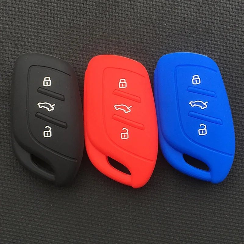 Car Key Shell 3 Button Silicone Car Key Cover Case For MG ZS EV MG6 EZS HS EHS For Roewe RX5 i6 i5 RX3 RX8 ERX5