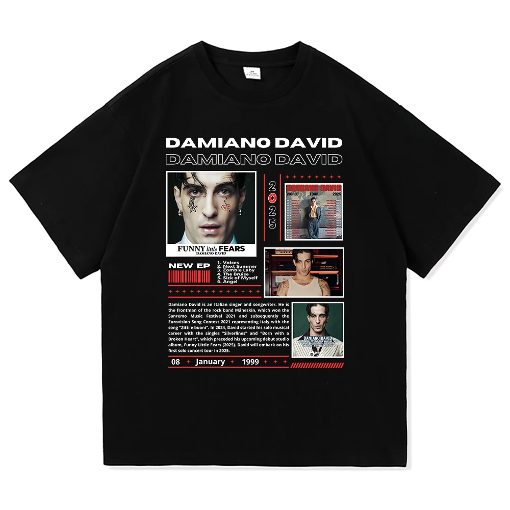 Damiano David Funny Little Fears World Tour 2025 T Shirt Hot