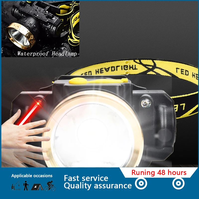 

Sensor head lamps USB Rechargeable LED Flashlight 18650 Battery for Outdoor Fishing Camping Torch фонарь 10000 люменMiner's lamp