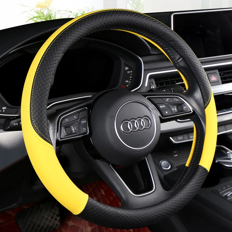 Motopets Car Anti-Slip Steering wheel Cover Universal Truck Steering Wheel Protective Cover Fashion Style 40 45cm 15.7inch 17.7 steering wheel cover
