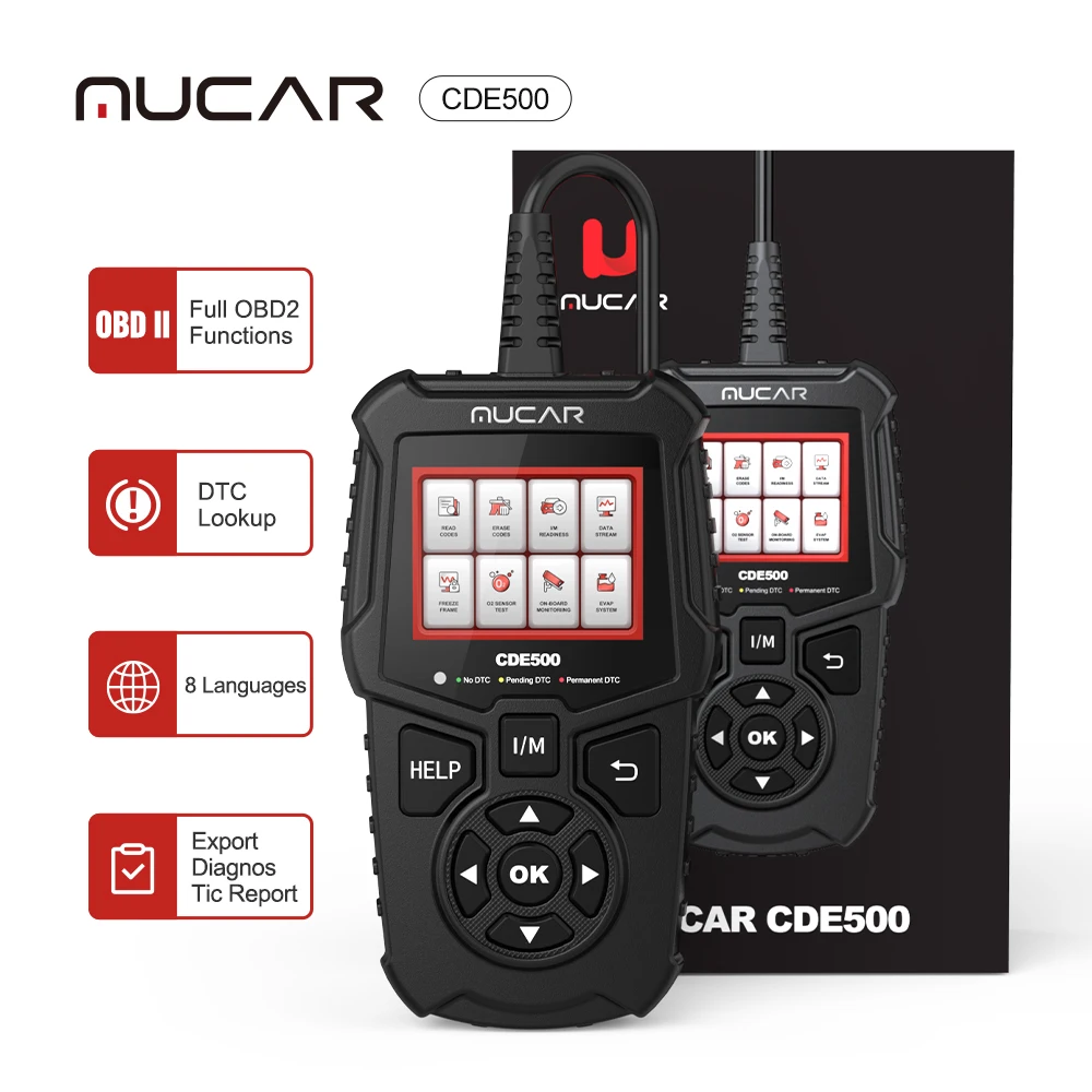 Диагностический сканер MUCAR CDE500 OBD2 для диагностики автомобиля pk CR3001 KW850 |