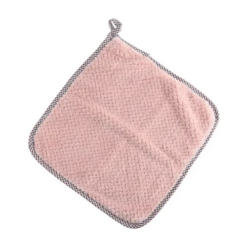 thumbnail image 1 of Pañuelo de terciopelo coral para colgar, toallas de limpieza con estampado de piña, paño de limpieza absorbente de agua que no suelta pelusa, 1 of 5