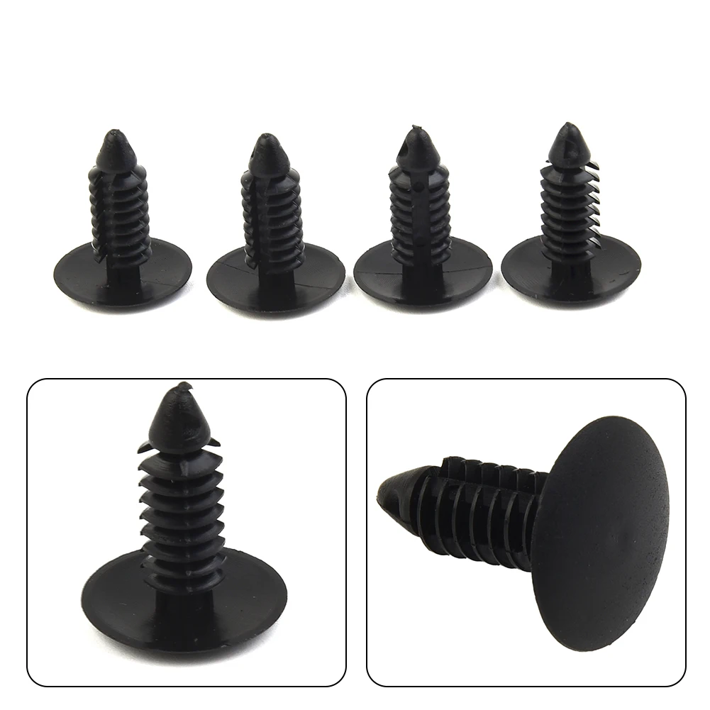 

4PCS Bumper Plugs Clip Black 7mm Hole For Front License Plate Holes Cover High Quality Plastic Exterior Car Accessories