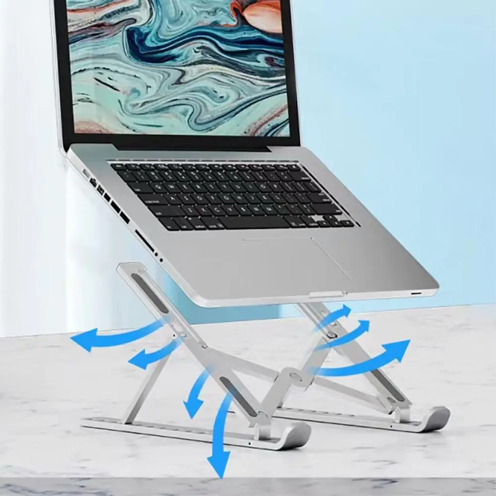 Portable Laptop Stand Aluminum Notebook Support Computer Bracket For Universal Pc Holder Accessories Foldable Lap Top Base - 4