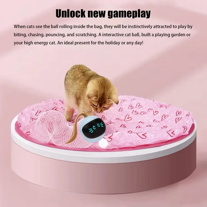 

LED Self Rotating Ball Cat Toy 2 In 1 Smart Interactive Cat Toy Automatic Rolling Chasing Ball Interactive Hunting Pet Toys