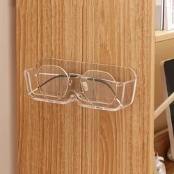 Punch-Free Wall-Mounted Sunglasses Display and Storage Rack (Transparent)