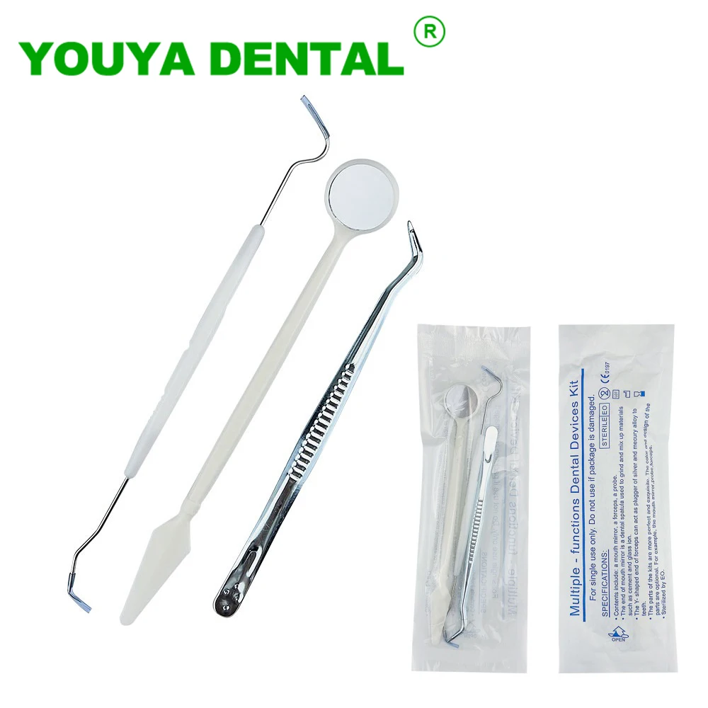 

3pcs/bag Dental Instrument Kit Mouth Mirror Probe Hook Pick Tweezer Set Dentist Tooth Examination Cleaning Tools Oral Care