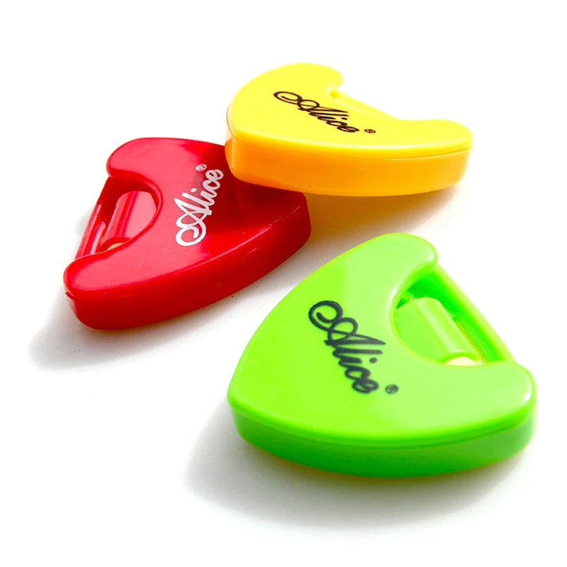 Description Picture 6 of item1PC Guitar Pick Holder Plastic Plectrum Case Mediator Quick Storage Self Adhesive Triangle Shape 37x40mm Random Color
