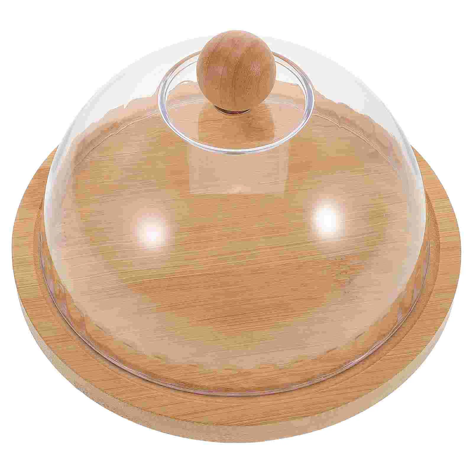 Round Glass Dome Cover Butter Box With Lid Cake Stand cake stand Dessert Tray Cream Cheese Saver Platter Wax Food Container Serving