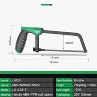 LAOA Mini Hacksaw 6 inch Frame Small Hacksaw Household Small Handheld Woodworking Hand Saw Cutting 2