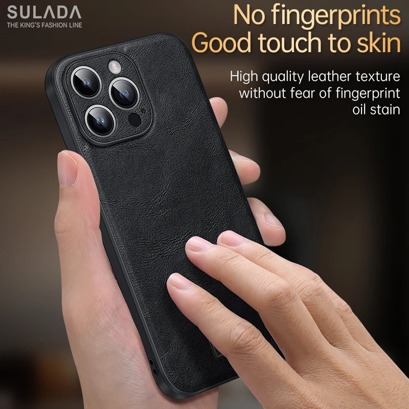 

SULADA Junshang iPhone14 Чехол кожаный защитный мягкий чехол для iPhone 15 Pro Max кожаный чехол для iphone 14 pro funda iphone14