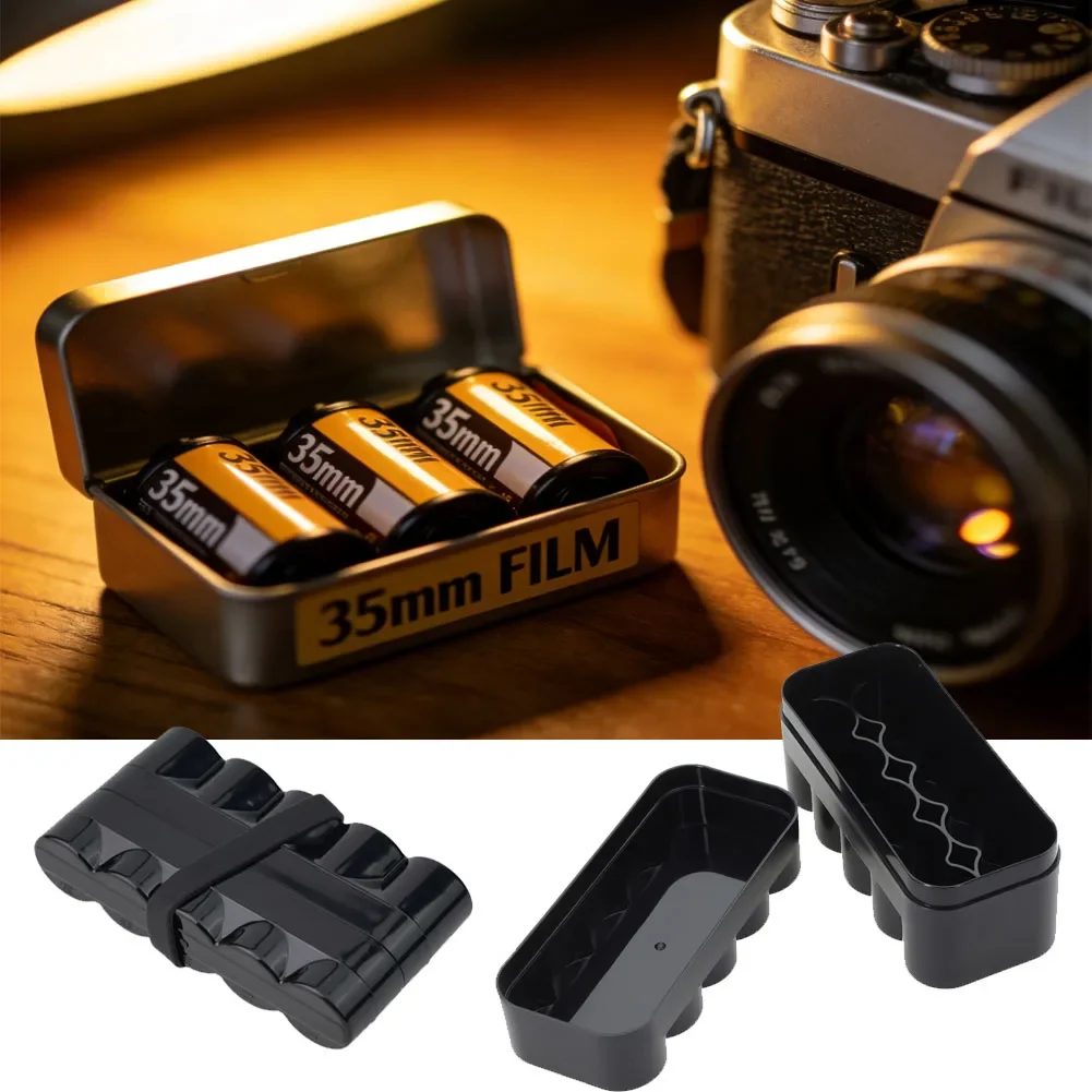 1pc 필름 보관 상자 5/10 롤 필름 롤 보관 홀더 120mm 필름 보호 액세서리용 데스크탑 스탠드 포함
