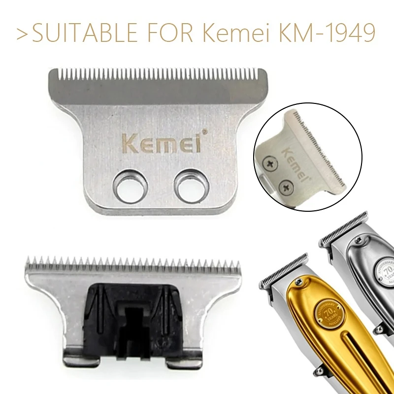 Replacement Blade for Kemei KM-1949 Original Clipper Professional Hair Trimmer Cutting Knife Head Parts Accessories t shaped hair clipper blade with stand t9 blade trimmer replacement clipper head