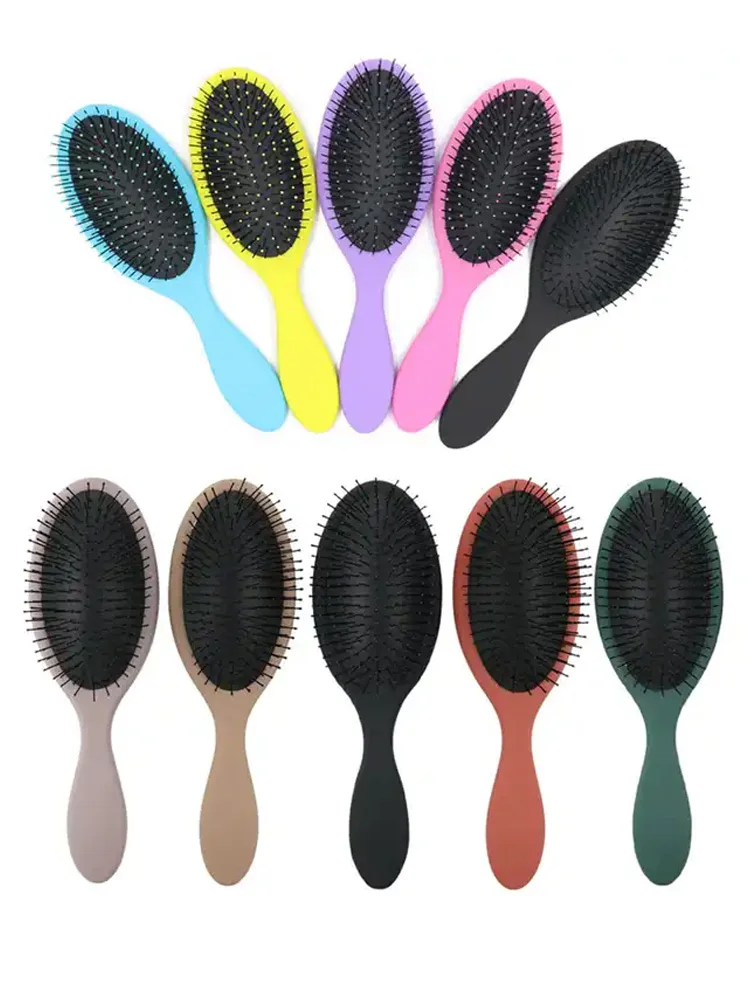 Customized Logo Magic Handle Tangle Detangling Comb Shower Hair Brush detangler Salon Styling Hot Hairbrush Hair Extensions