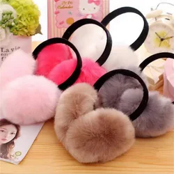 Winter Warm Solid Color Fluffy Earmuffs Women Soft Plush Ear Muffs Student Ear Protection Korean Cute Earmuff Outdoor Male Ins