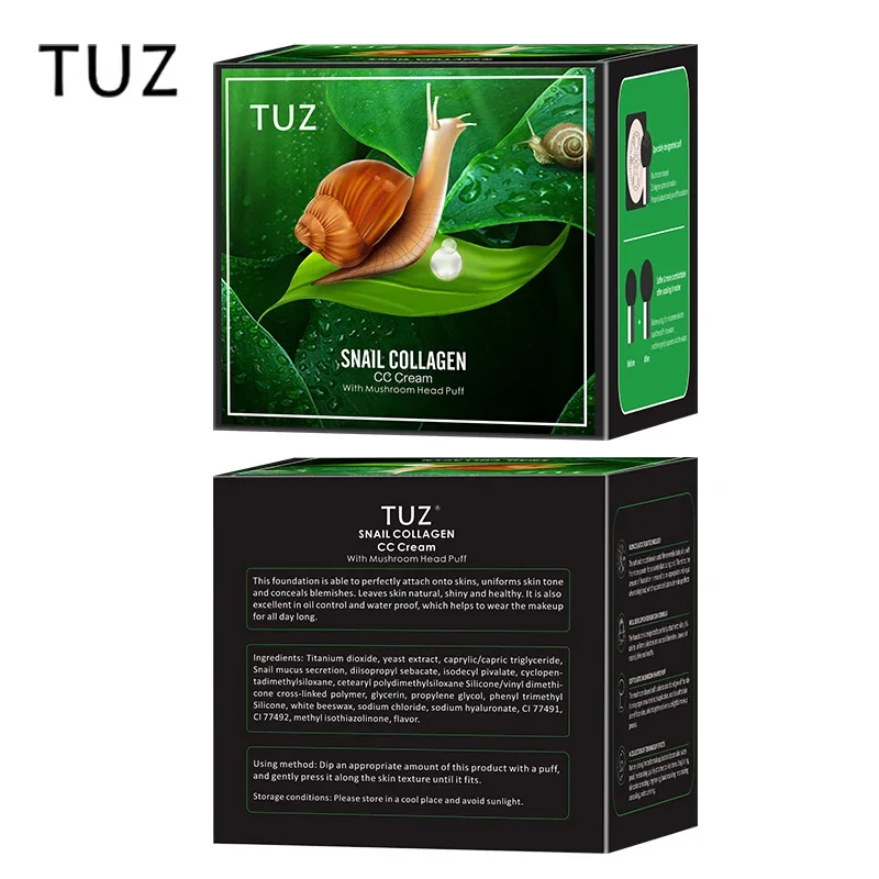 Snail Collagen BB Cream Mushroom Head Air Cushion Foundation CC CreamLiquid Concealer Brightening Oil-control Makeup Cosmetics 3