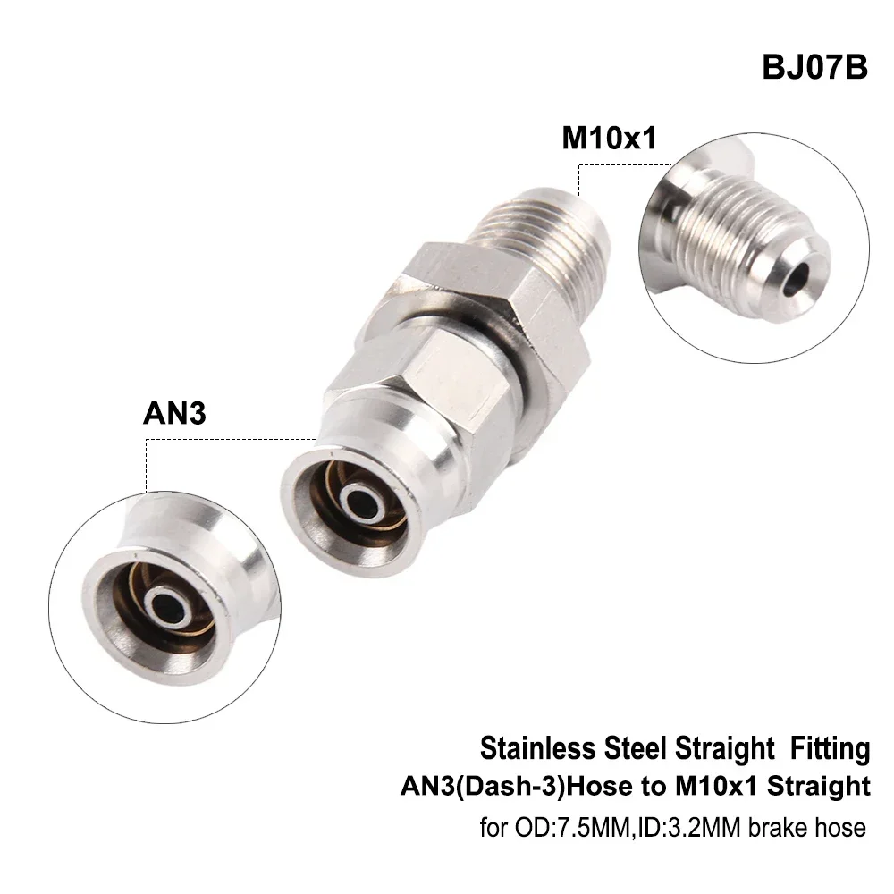 Motorcycle Motor Bike Hydraulic Brake Oil Hose Line Banjo Fitting m10x1 stainless Steel 10mm brake oil connector air compressor hose connector