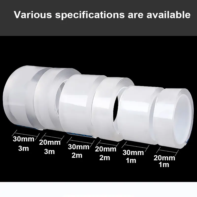 1-10M Nano Double Sided Tape Heavy Duty Transparent Adhesive Strips Strong Sticky Multipurpose Reusable Waterproof Mounting Tape - Image 4