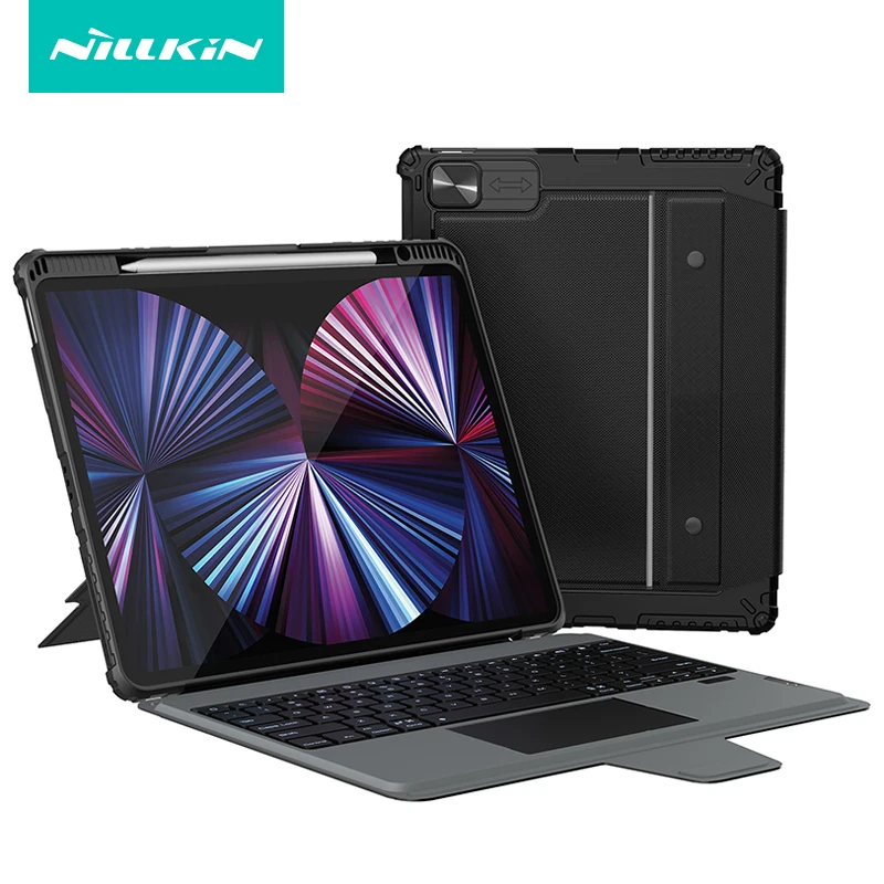 Nillkin Keyboard Case para Ipad Pro Capa Retroiluminada Proteção de Lente Bumper Combo Ipad Pro 11 12.9 Air 4 - Imagem 3