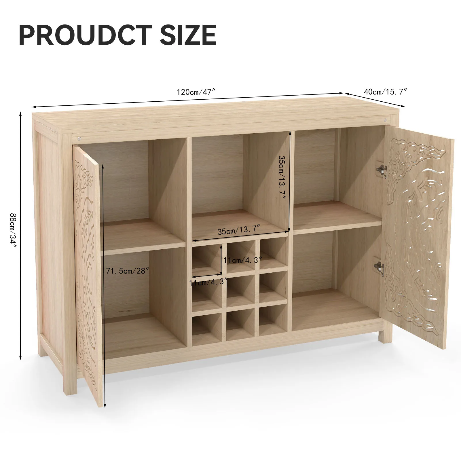 MDF Wine Bar Cabinet 6