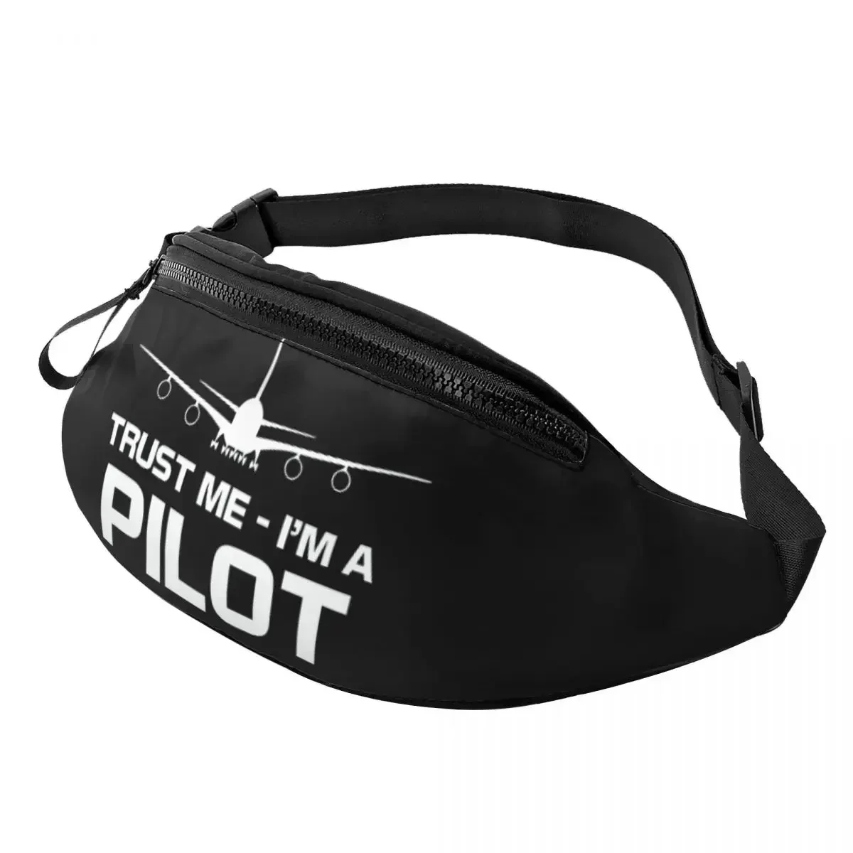 

Trust Me IM A Pilot Fanny Pack Women Plane Flying Aeroplane Aviation Gift Crossbody Waist Bag for Traveling Phone Money Pouch