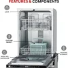 Honeywell 18 Inch Dishwasher with 8 Place settings, 6 Washing Programs, Stainless Steel Tub, UL/Energy Star- Stainless Steel 5