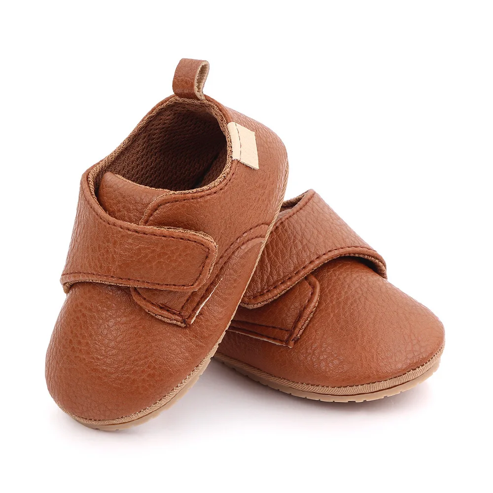 Baby Shoes For Newborn Baby Boy Girl Shoes Classic Leather Hrad Rubber Sole Anti-slip First Walkers Kids Infant Toddler