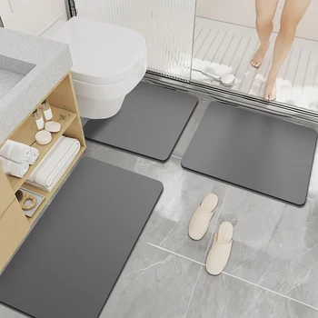 Home bathroom three-piece set diatomaceous earth anti-slip mat 1
