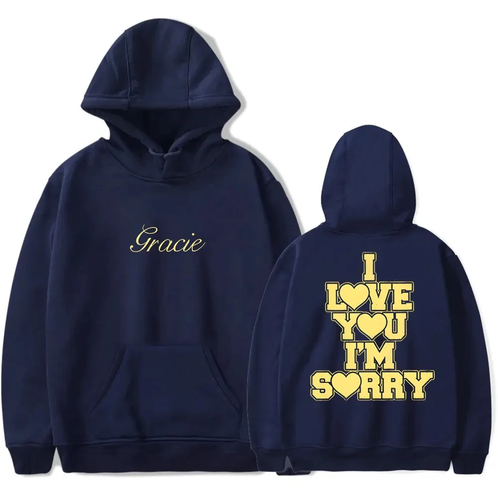 2024 Autumn Gracie Abrams I Love You I'm Sorry Printed Hoodie Sweater Unisex Long Sleeve Fashion Trend Street Pullover Clothing 3
