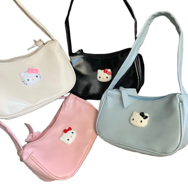 

Повседневная сумка Hellokittys Kawaii Sanrios, милое женское сердце, универсальная Модная Портативная дорожная сумка для хранения, подарок
