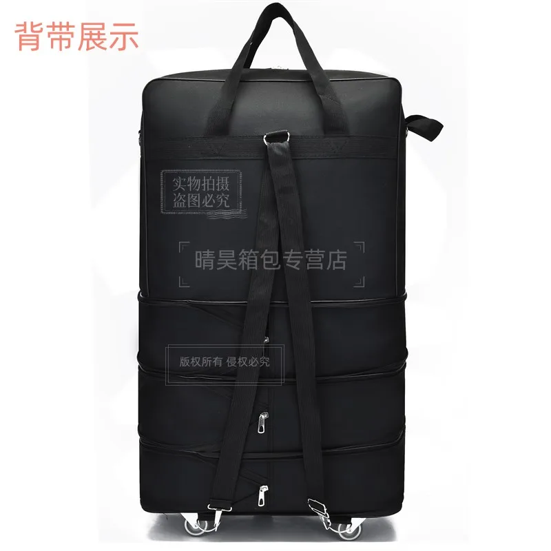 Foldable Luggage Bag Airline Checked Bag Oxford Large Capacity Travel Universal Wheel Moving Storage Bag Rolling Packing Cubes