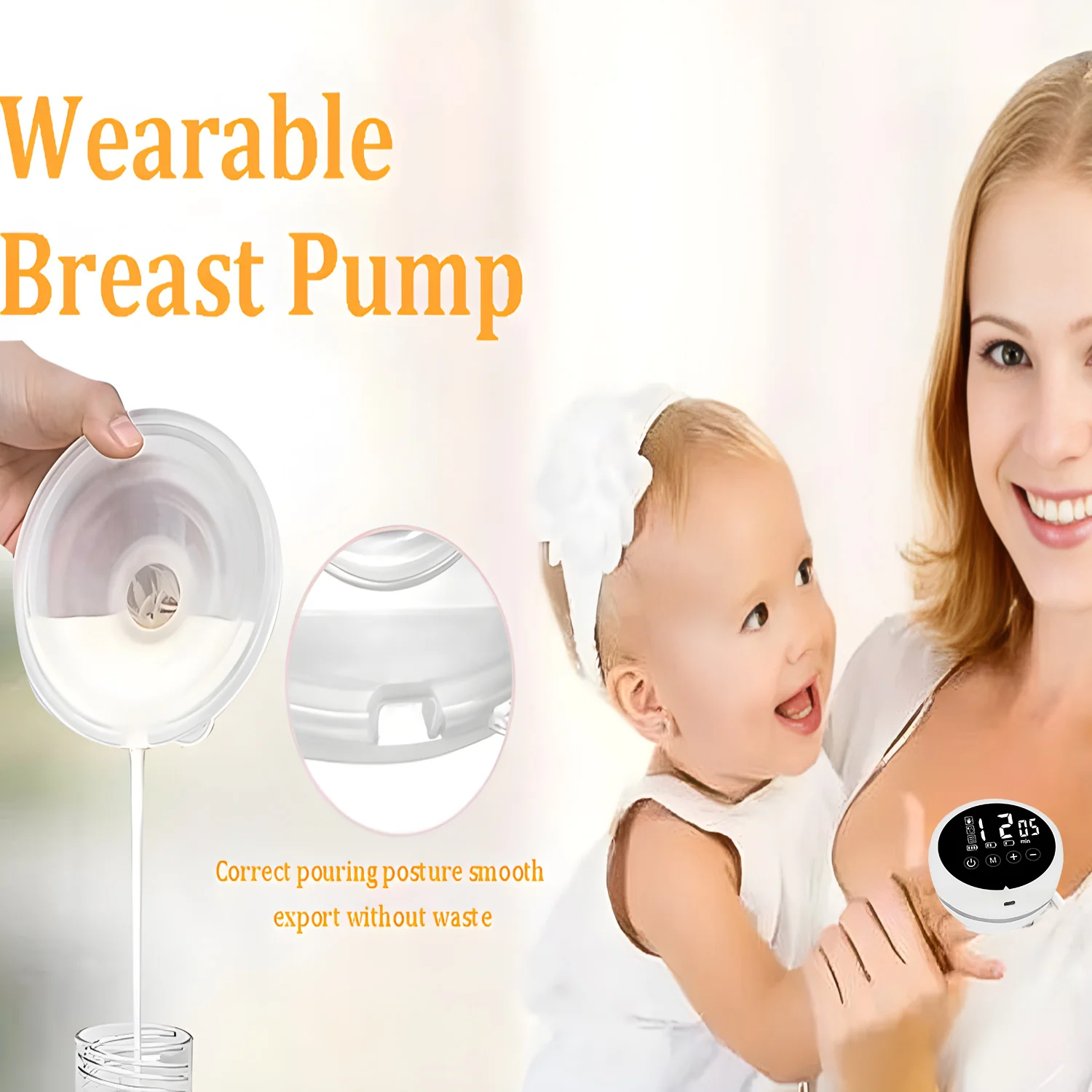 Electric Breast Pump Hands Free Portable Full Automatic Milk Machine Mother and Baby Supplies