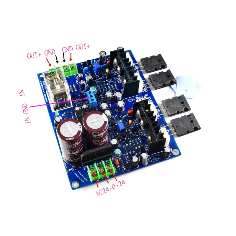

LJM MX100 100W x 2 ONSEMI TOSHIBA HiFi Power Amplifier Board With Filter capacitor Speaker Protection