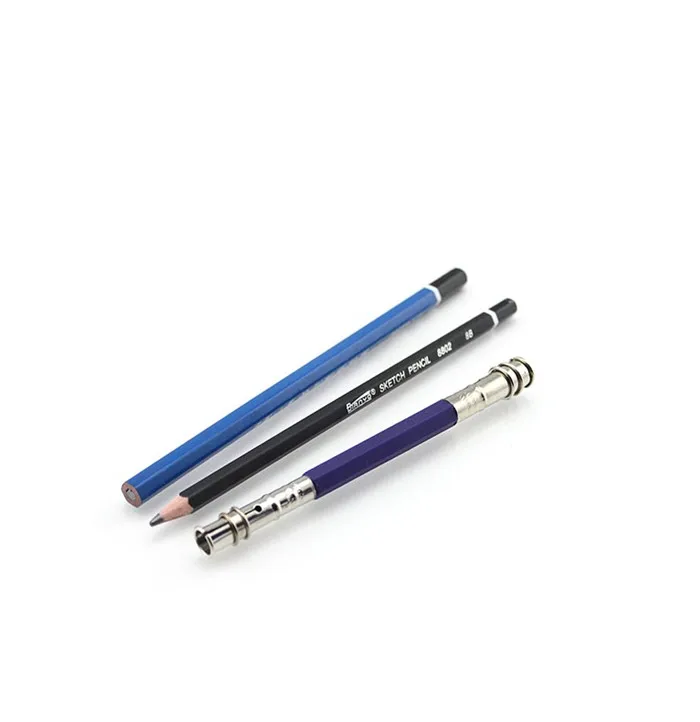 Adjustable Dual Head Brush Pencil Extender Holder Sketch School Office Art Write Tool Practical