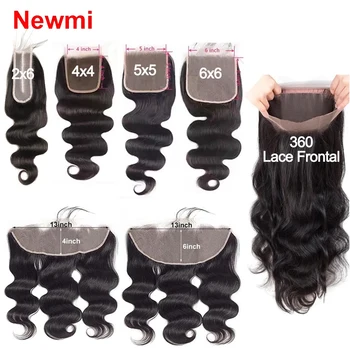 Body Wave 13x4 13x6 Lace Frontal Only 2x6 4x4 5x5 6x6 Lace Closure Transparent Swiss Lace Brazilian 100% Human Hair 1
