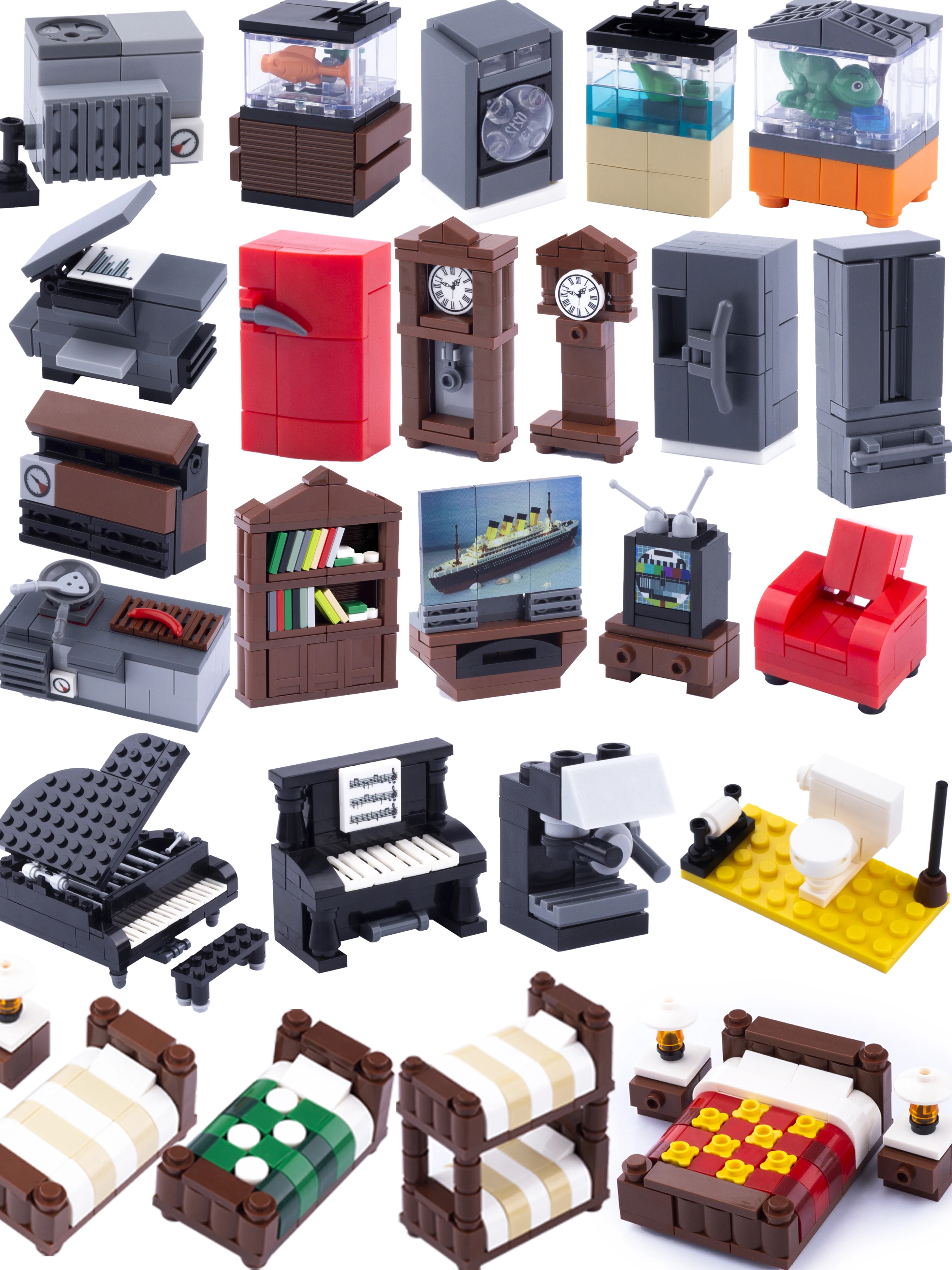 Lego Moc décoration intérieure Maison Moderne