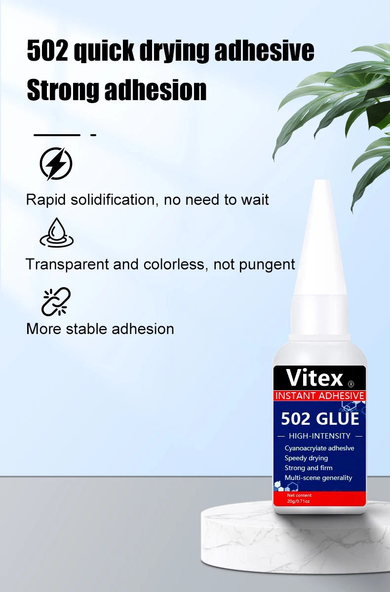 LOOLIFL 20g Wood Rubber Metal Glass Super Liquid Universal Shoe Repair Glue Stationery Store 502 Instant Strong Bond Leather 3