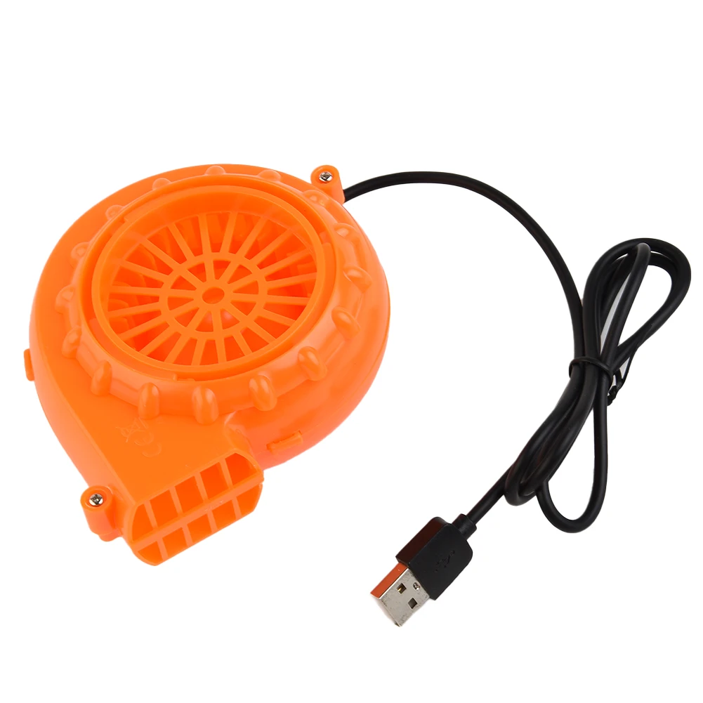 

1pc DC Mini Fan Blower With USB Cable 6V 3W For Inflatable Toy Costume Doll Inflatable Cartoon Battery ABS Orange Tool Parts