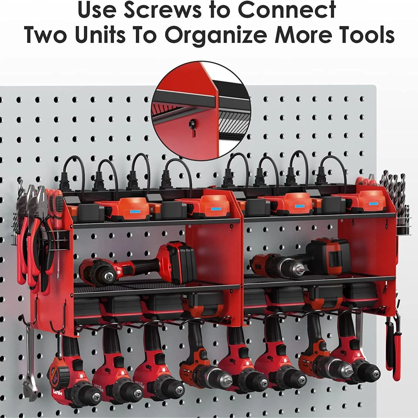 Heavy Duty Metal 3 Layers Tool Shelf for Garage/Workshop Hand Power Tool Rack Electric Drill Holder Wall Mount Cabinet tool organizer,power tool holder,angle grinder holder