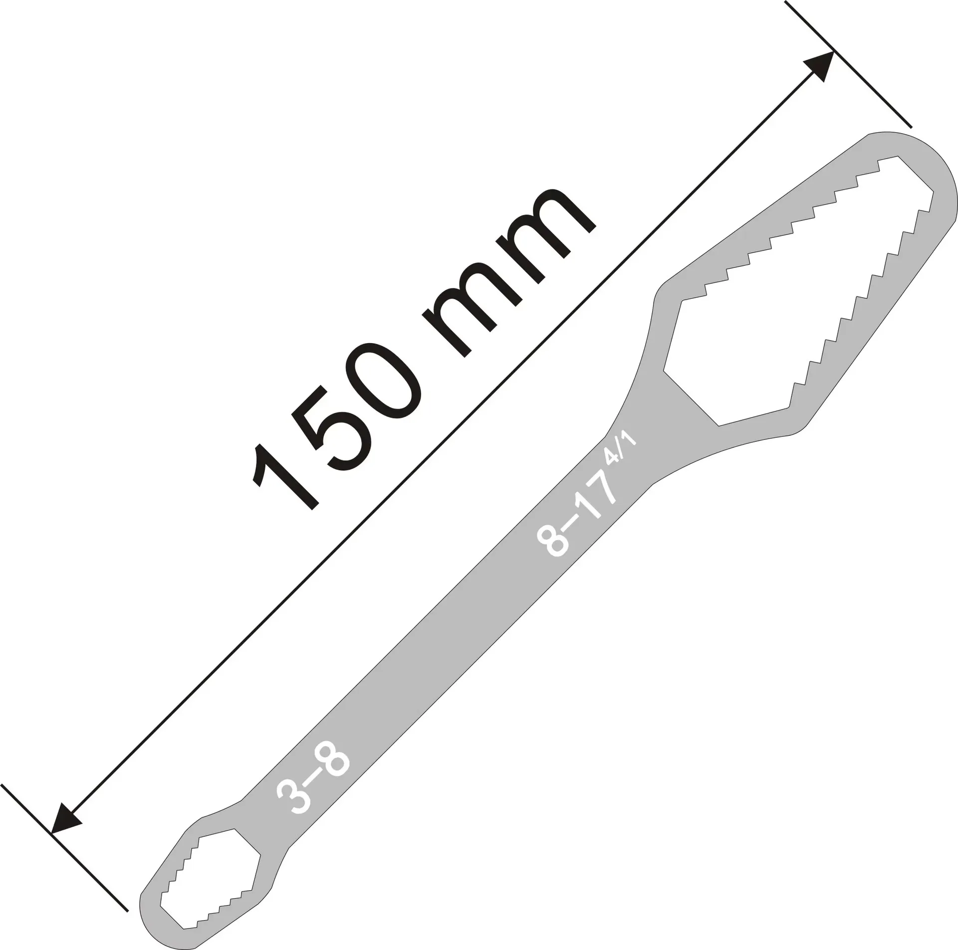 Universal Self-Tightening Adjustable Double-Head Torx Spanner Wrench
