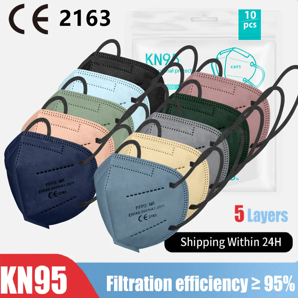 

Маска KN95 для взрослых FPP2 homologada españa 5 слоев ffp2mask KN95 черная сертифицированная ffp 2 маска FFP2 цветная маска ffpp2