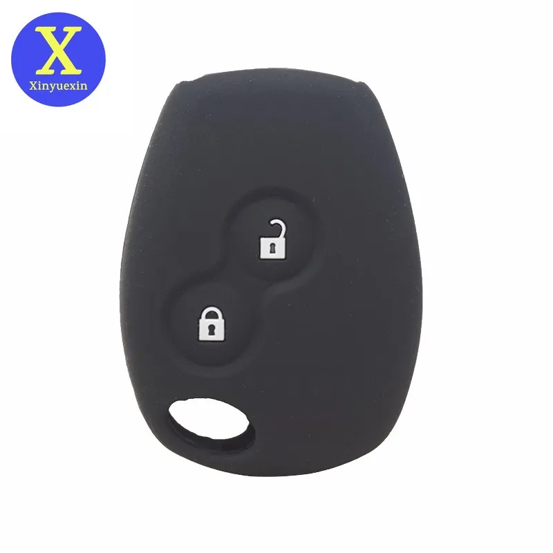 Xinyuexin Silicone Key Case Fob Cover For Renault 2 Button Clio Scenic Megane Duster Sandero