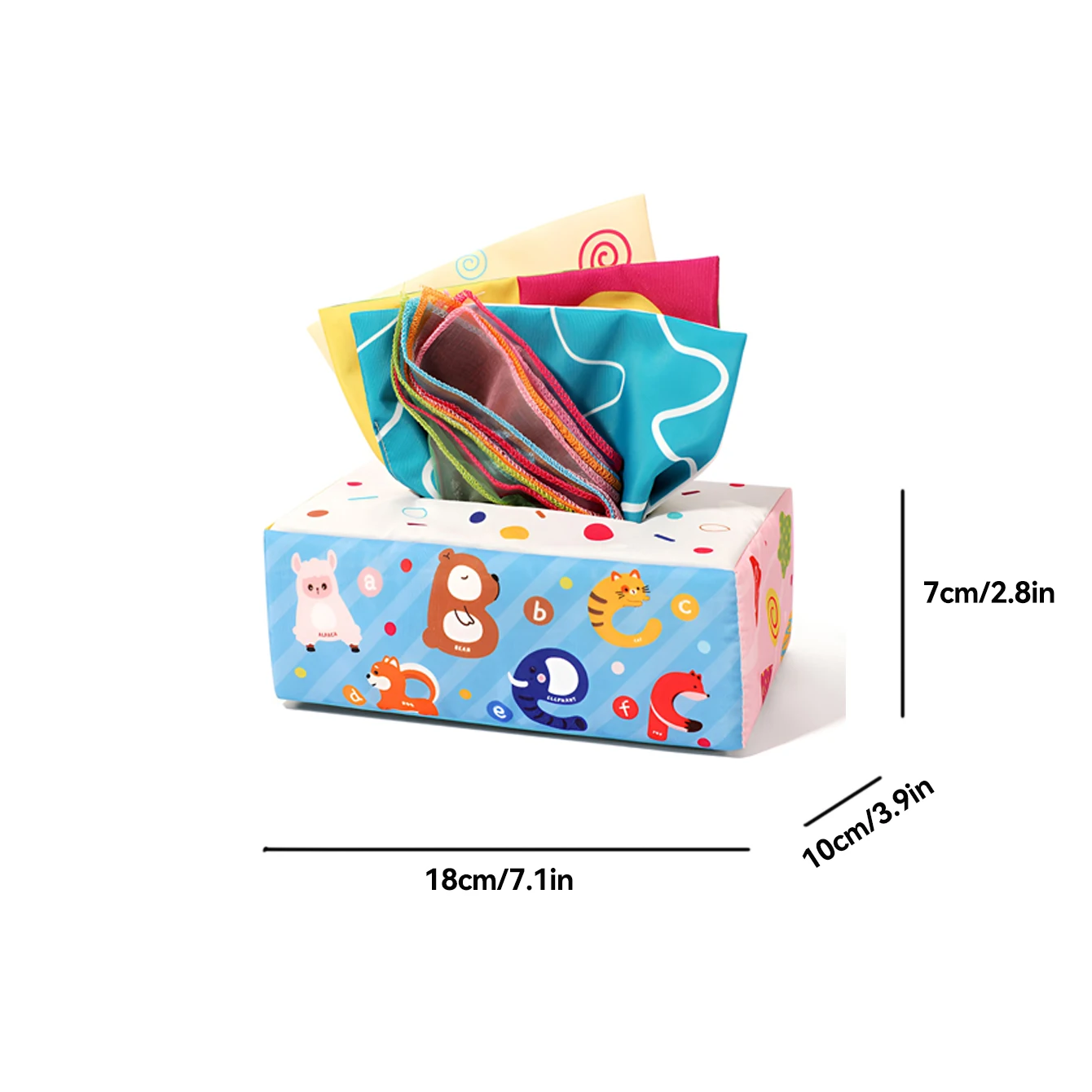 Tissue Box Toy Fun Cartoon Unbreakable Cloth Book Ring Paper