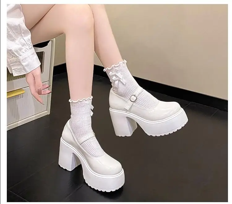 Sexy Classic Casual High Heels New Women's thick heels go with everything Fashion Black Shoes In Autumn Spring Pumps Women Shoes