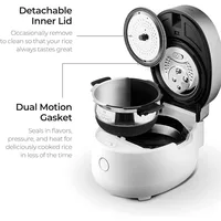 3-Cup (Uncooked) / 6-Cup (Cooked) Induction Heating Twin Pressure Rice Cooker & Warmer with Nonstick Inner Pot, 15 Menu Modes 2