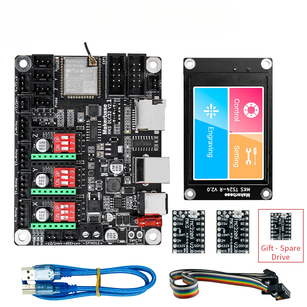 CNC  Ÿ  LCD ġ ũ, MKS DLC32 v2.1 32 Ʈ GRBL  ESP32  Ʈѷ, TS35/24